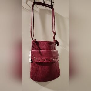 Red Crossbody Bead Purse